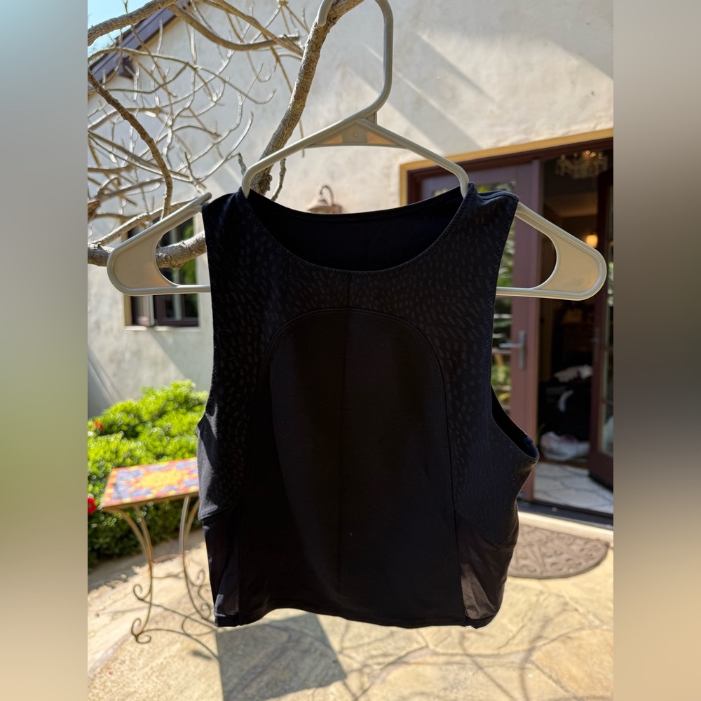 Lululemon Black Crop Tank Top